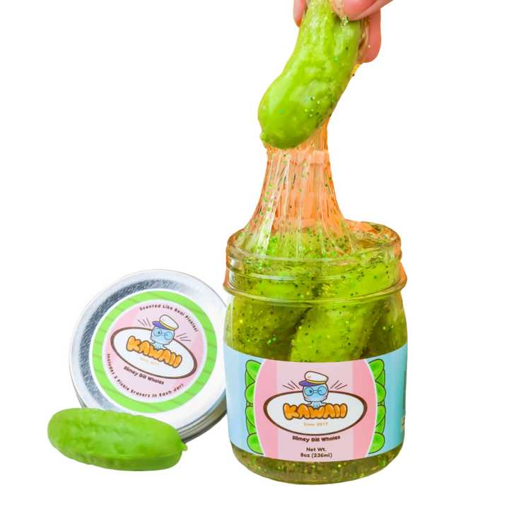 Shimmery Pickle Clear Slime