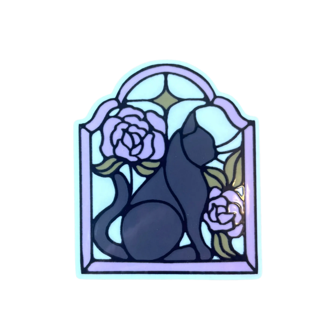 Glass Cat Sticker
