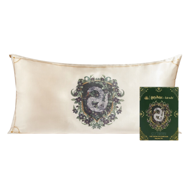 Harry Potter X Kitsch Satin Pillowcase King - Slytherin