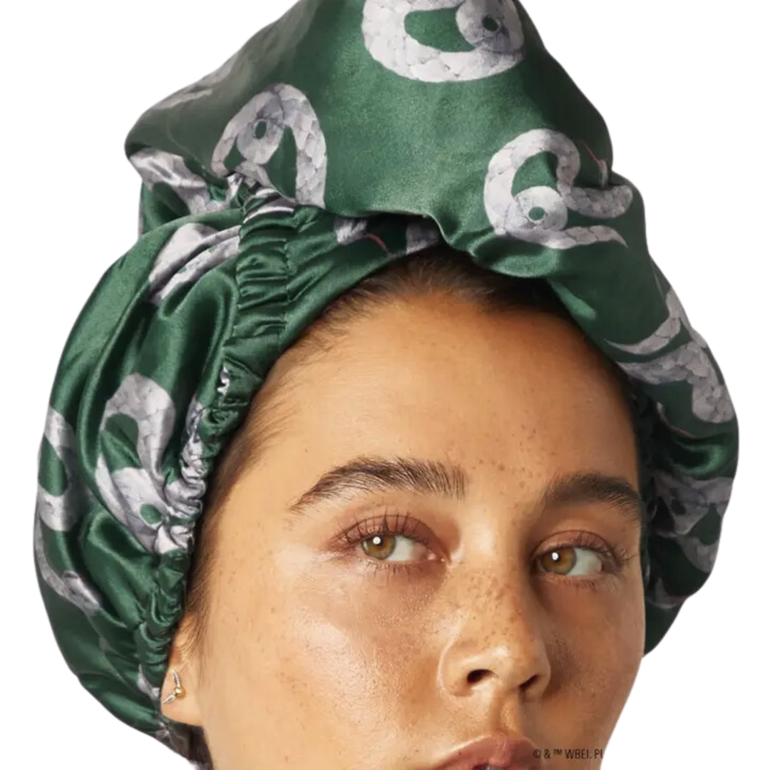 Harry Potter X Kitsch Satin-Wrapped Hair Towel - Slytherin