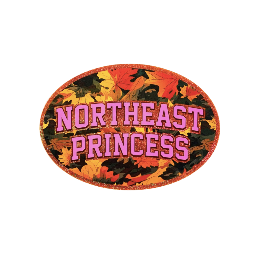 Northeast Princess Glitter Fall Leaves Sticker