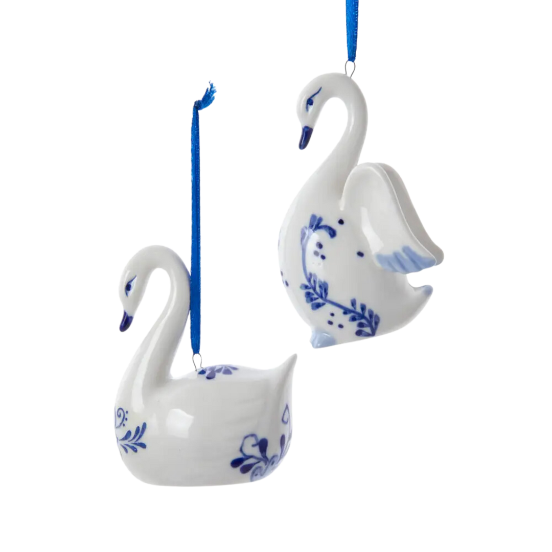 Blue Swan Ornament