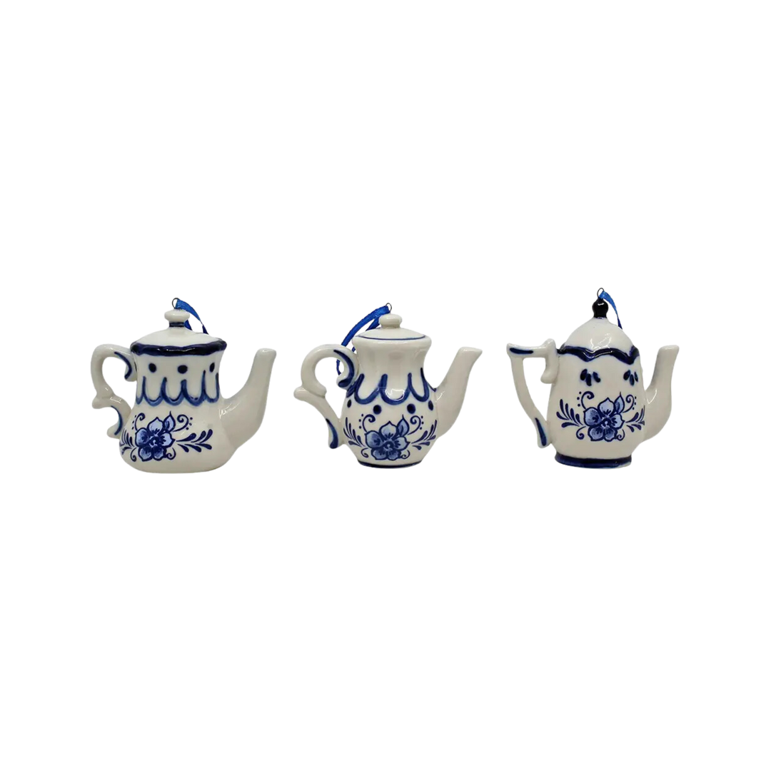 Delft Blue Teapot Ornaments