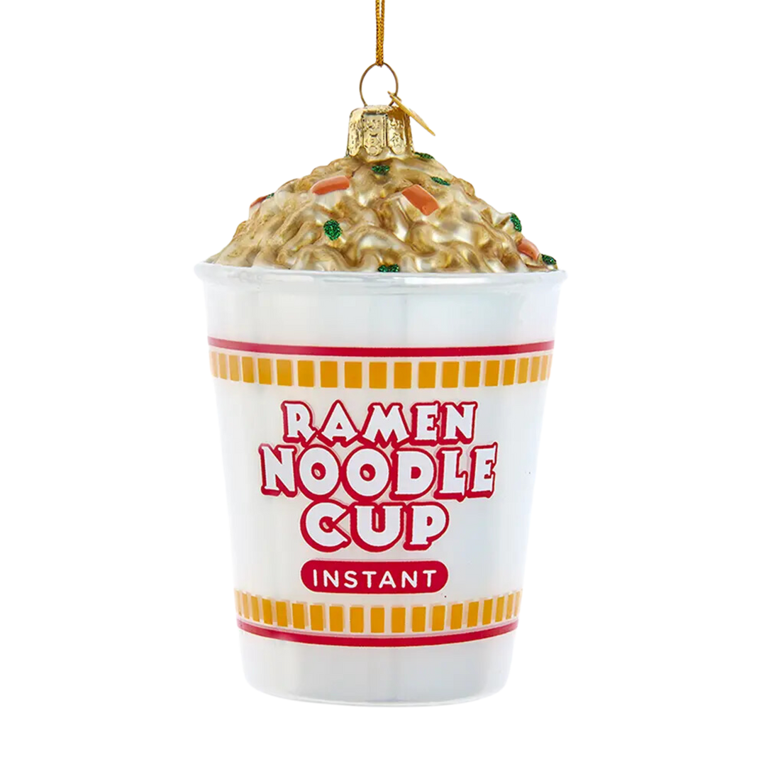 Glass Ramen Noodle Cup Ornament