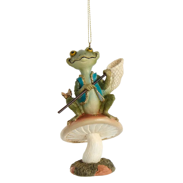 Fishing Frogs Ornament