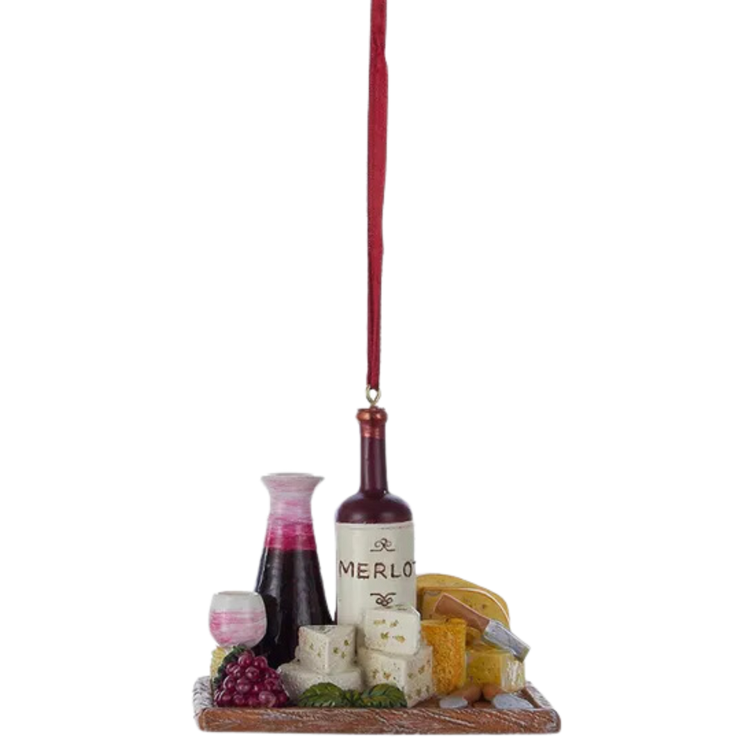 Resin Wine & Cheese Tray Ornament