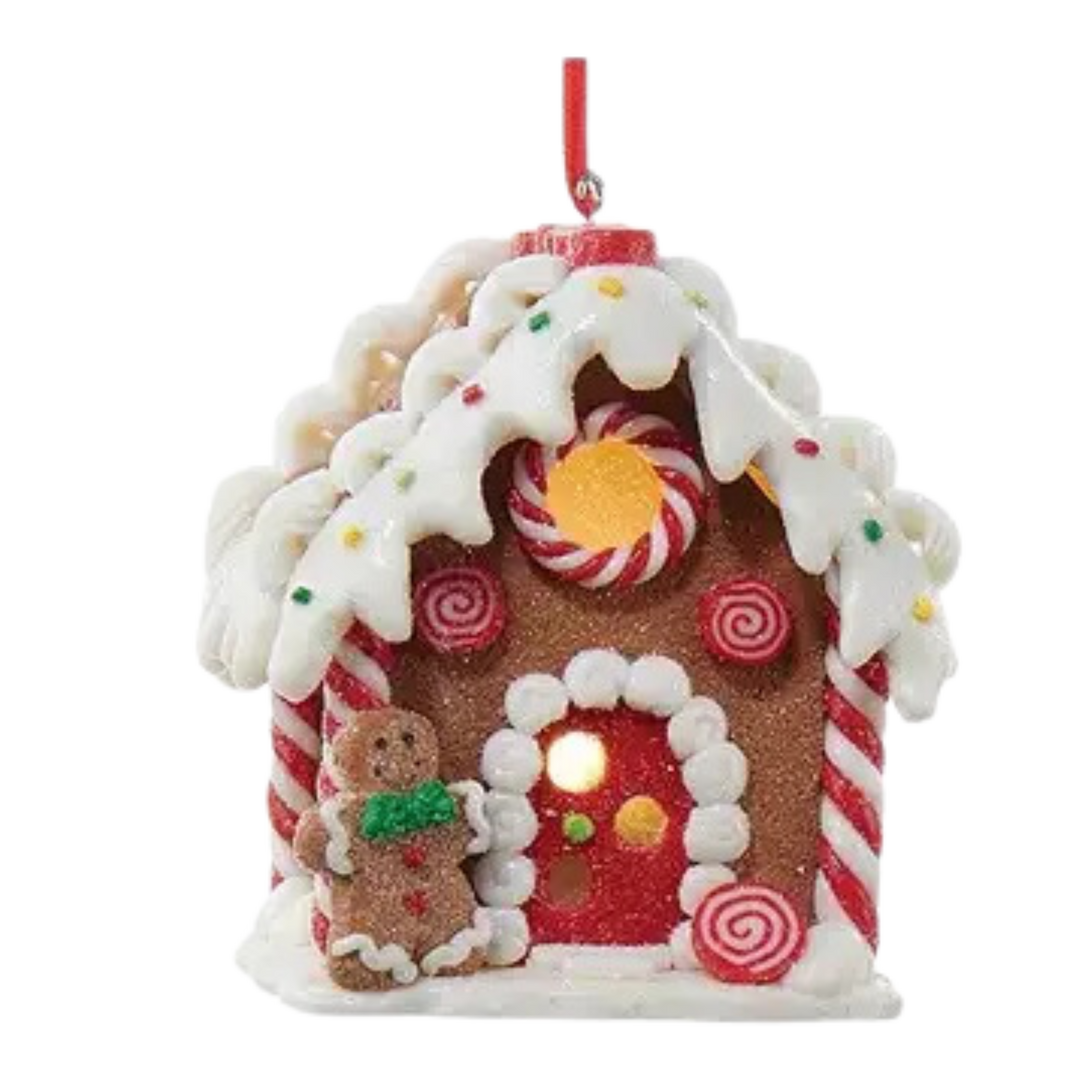 Gingerbread LED House Ornament