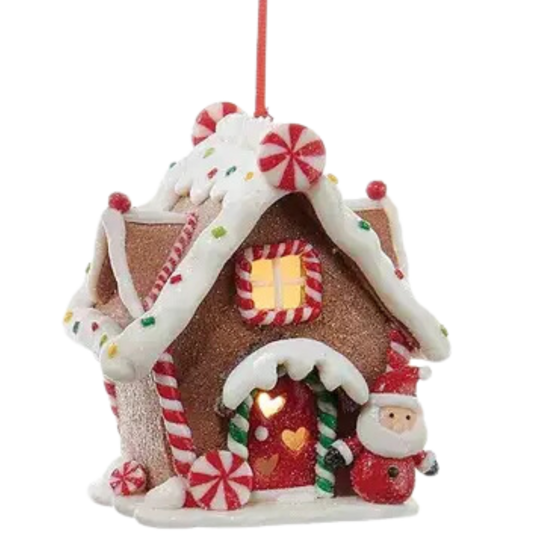 Gingerbread LED House Ornament