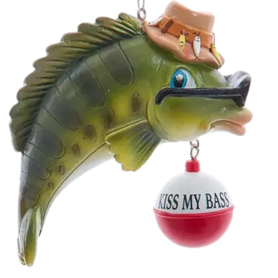 Resin Lodge Bass Fish Ornament