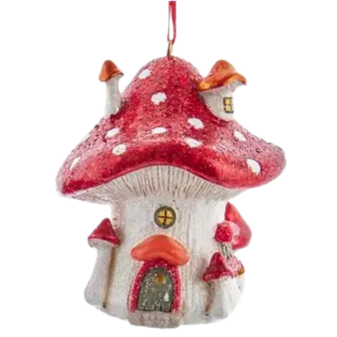 Pinecone Mushroom House Ornaments