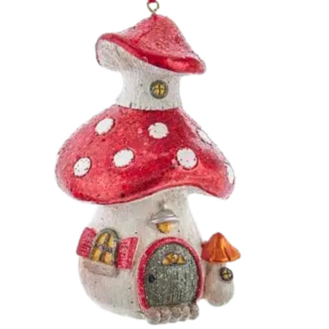 Pinecone Mushroom House Ornaments