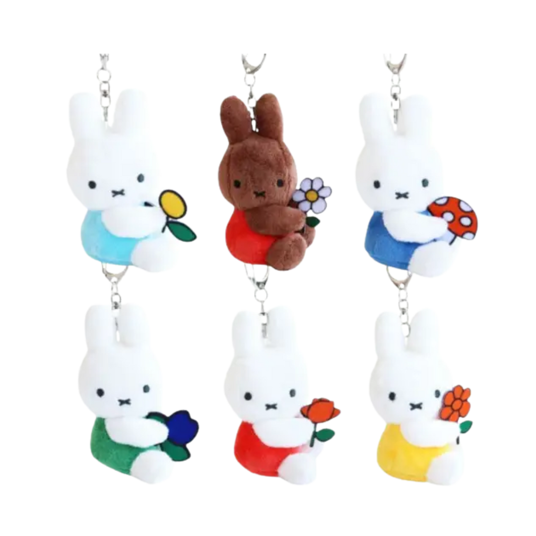 Miffy & Friends with Flower Plush Key Chain Bag Charm