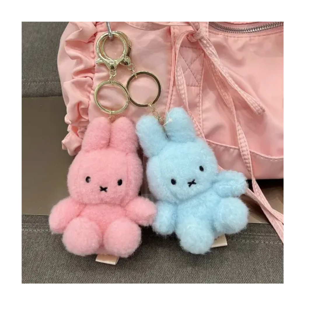 Miffy Limited Creamy Soft Color Fluffy Key Ring Bag Charm