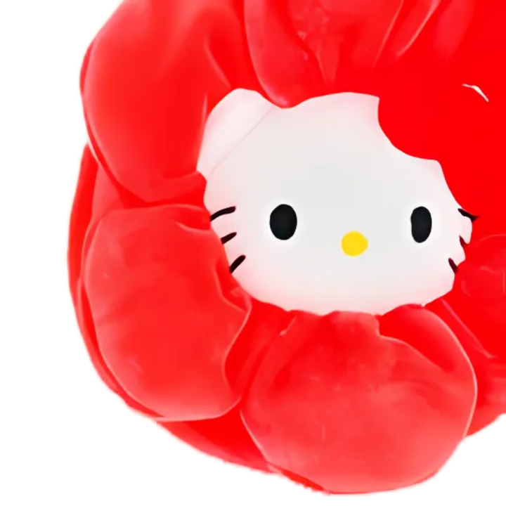 Sanrio Charaters Flower Plush Purse, Key Chain Zipper Charm
