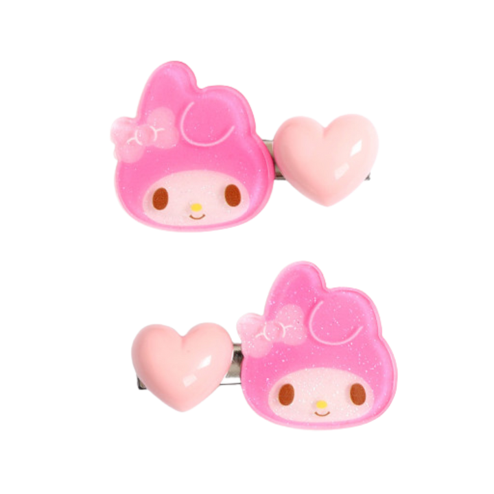 Sanrio Characters Acryl Hair Clip 2Pcs Set
