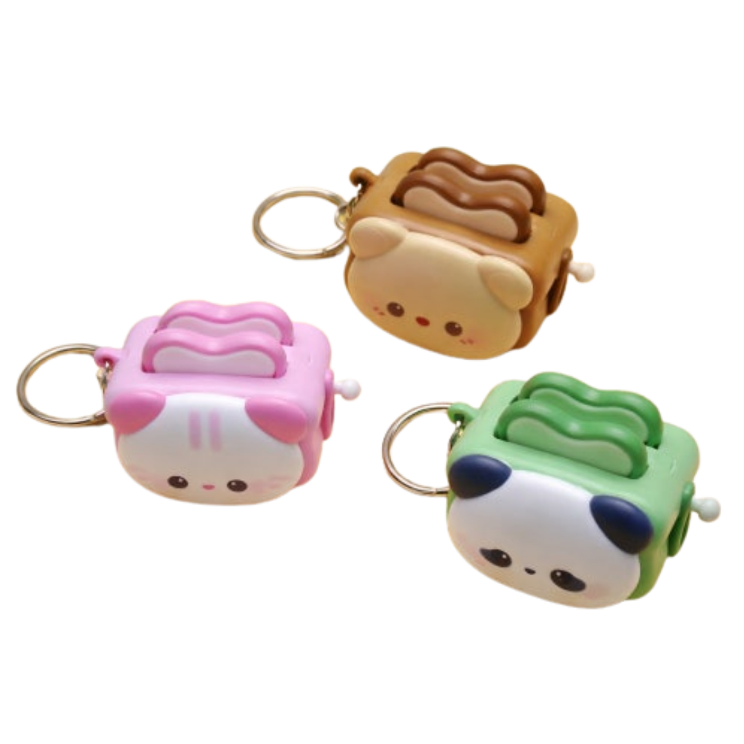 Animal Toast Clicker Keychain
