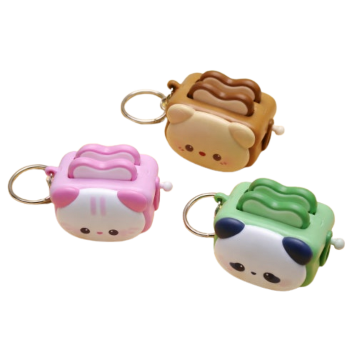 Animal Toast Clicker Keychain