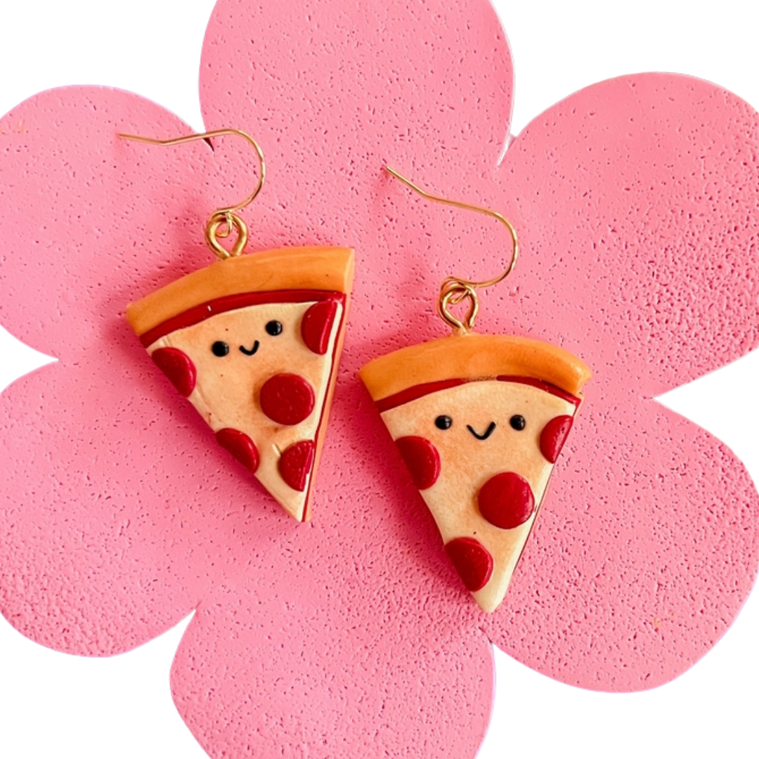 Tony Pizza Polymer Clay Earrings