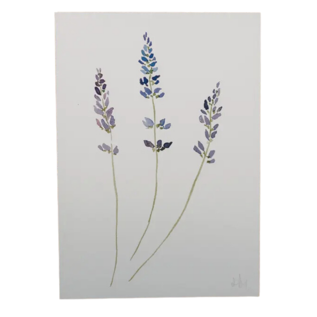 Lavender Watercolor Print 5" x 7"