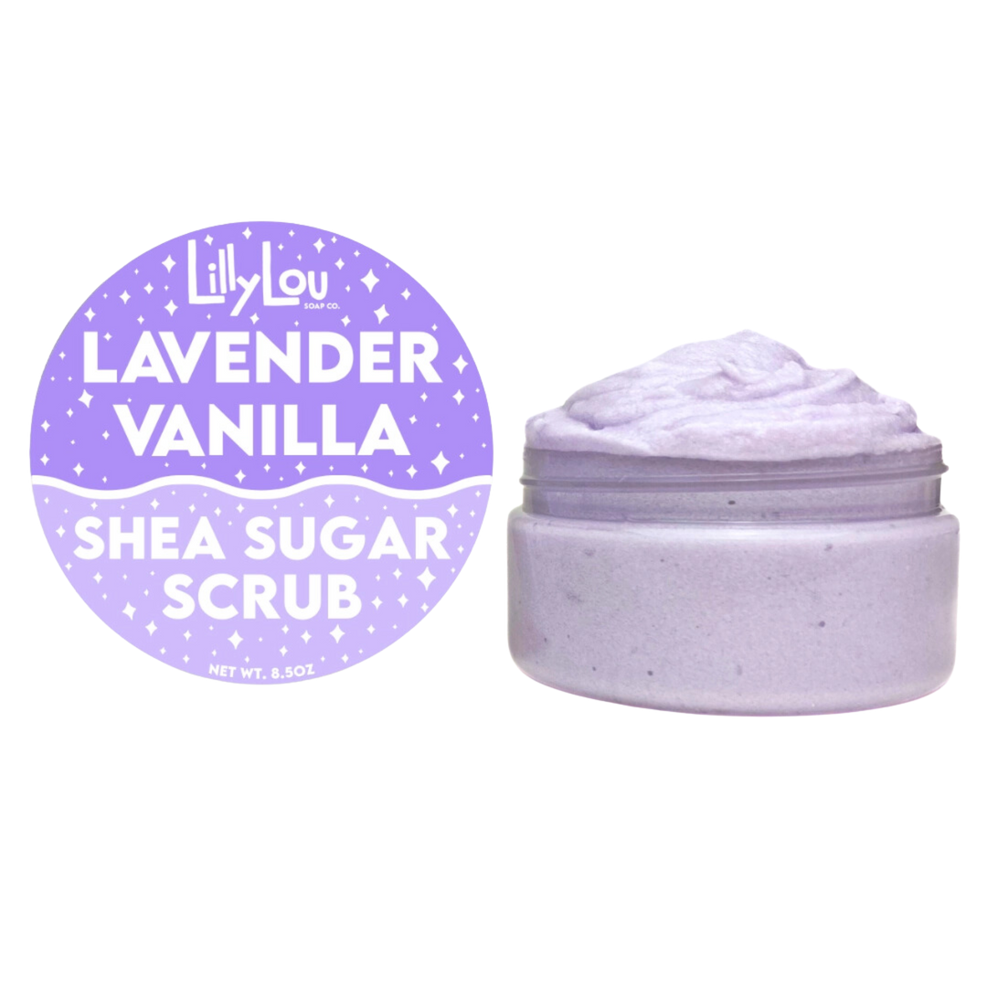 Lavender Vanilla Exfoliating Shea Sugar Scrub