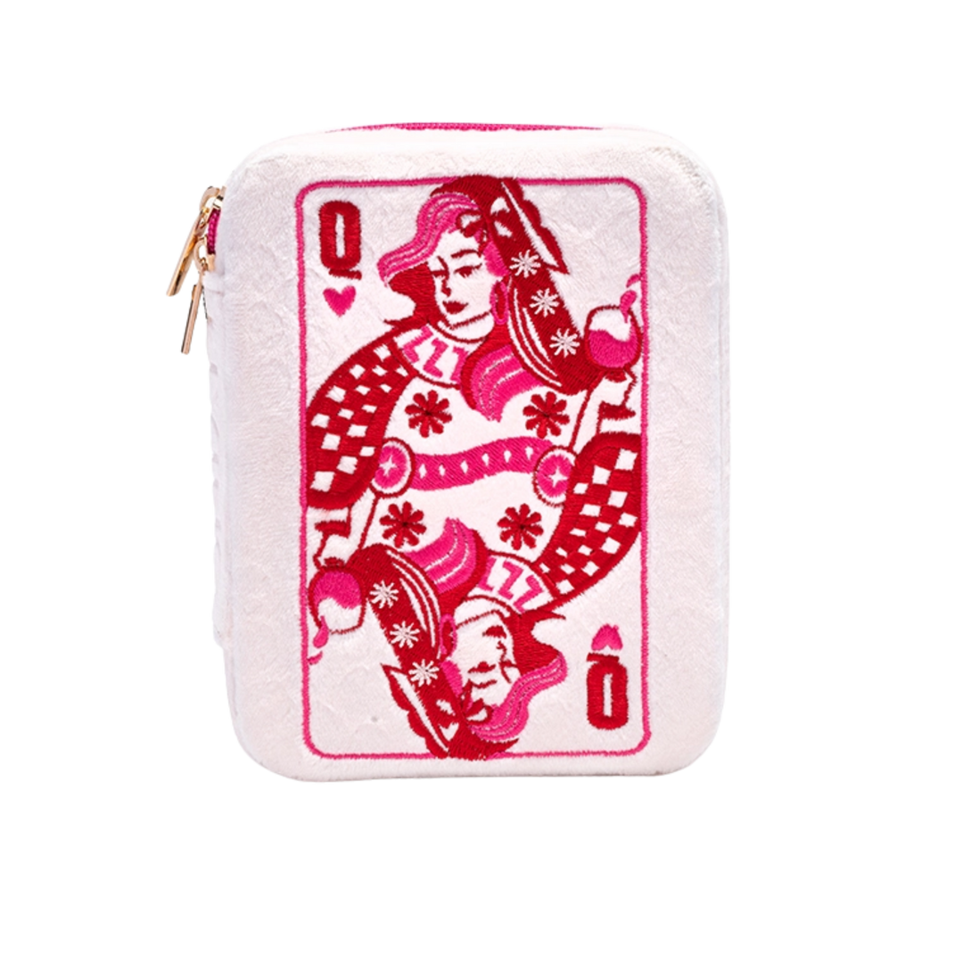 Queen of Hearts Zip Jewelry Case