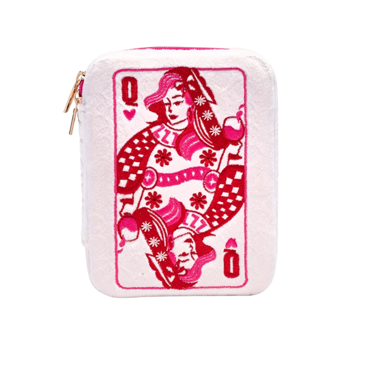 Queen of Hearts Zip Jewelry Case