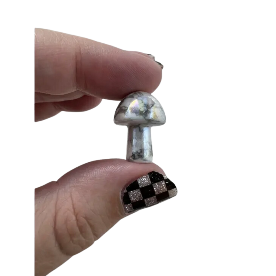 Aura Howlite Mini Mushrooms