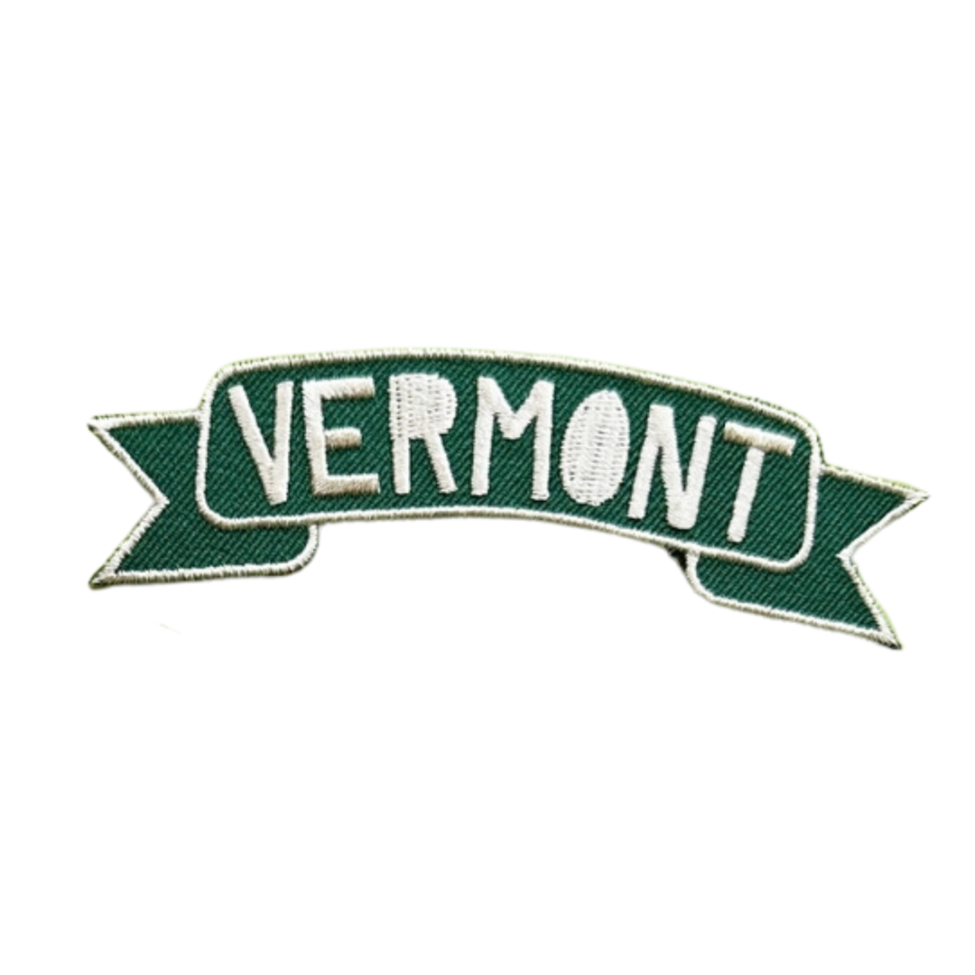 Vermont Banner Patch - Iron On VT Decal Souvenir