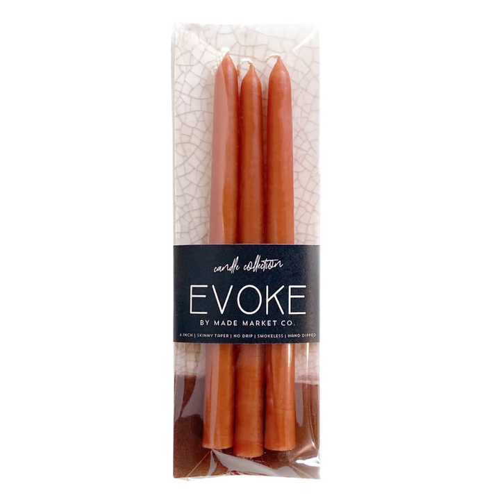 Skinny Tapered Candles - Clay