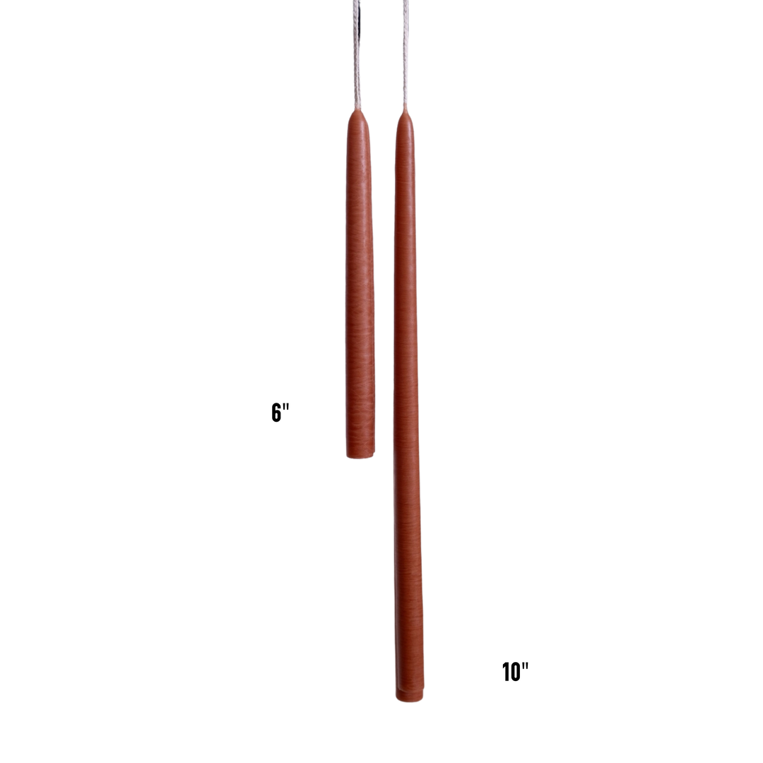 Skinny Tapered Candles - Clay