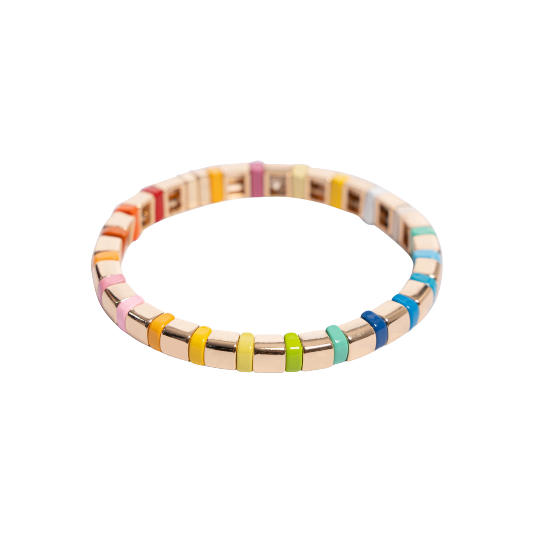 Pastel Rainbow Tile Bracelet