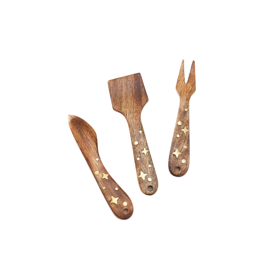 Nakshatra Cheese Knife Set - 3pc