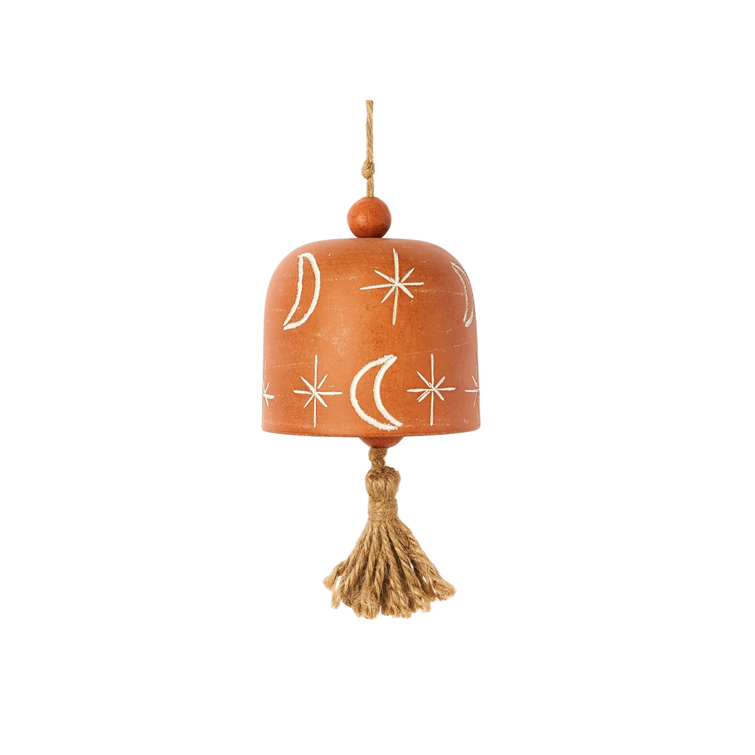 Vasanta Moon & Stars Terracotta Wind Chime