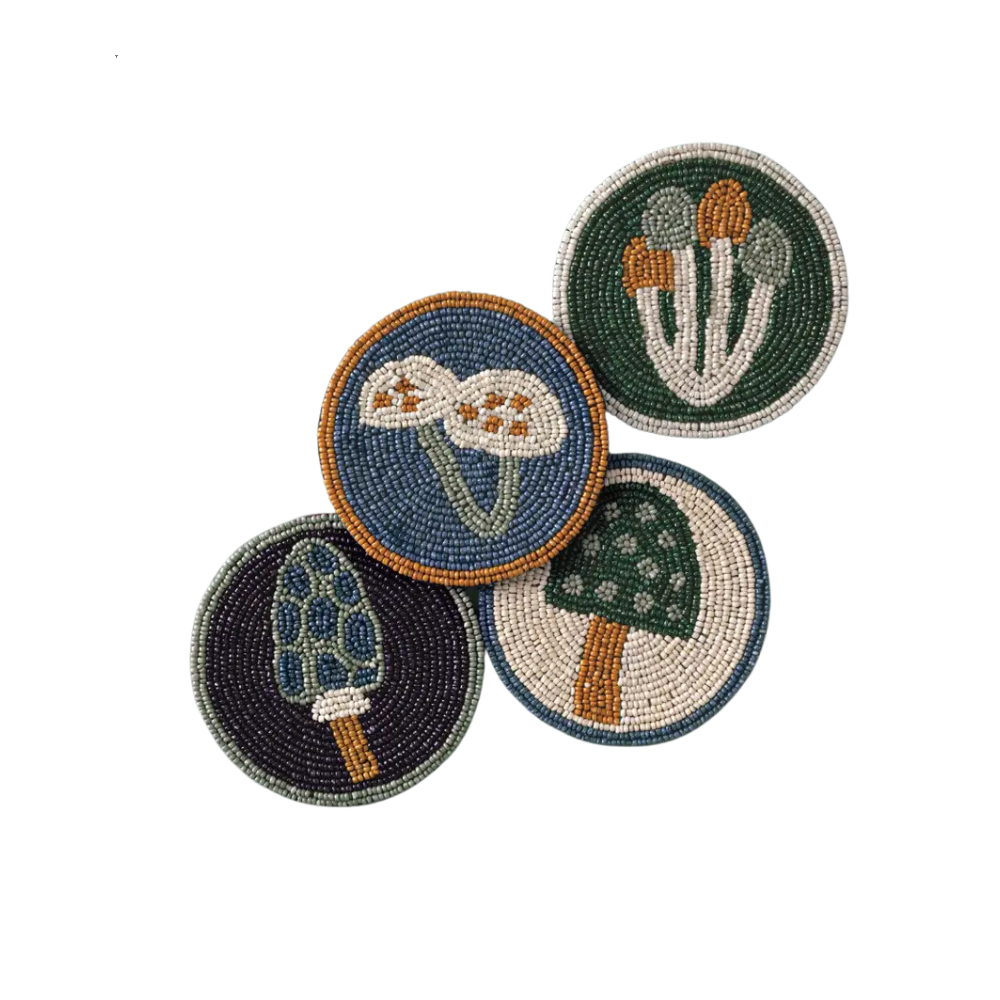 Wildgrove Beaded Coasters - Set of 4
