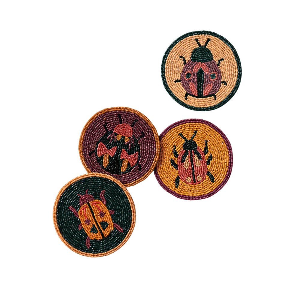 Amulet Beaded Coasters - Set of 4