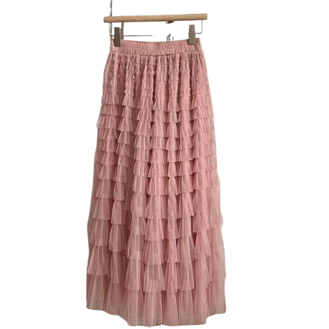 Tiered Midi Skirt