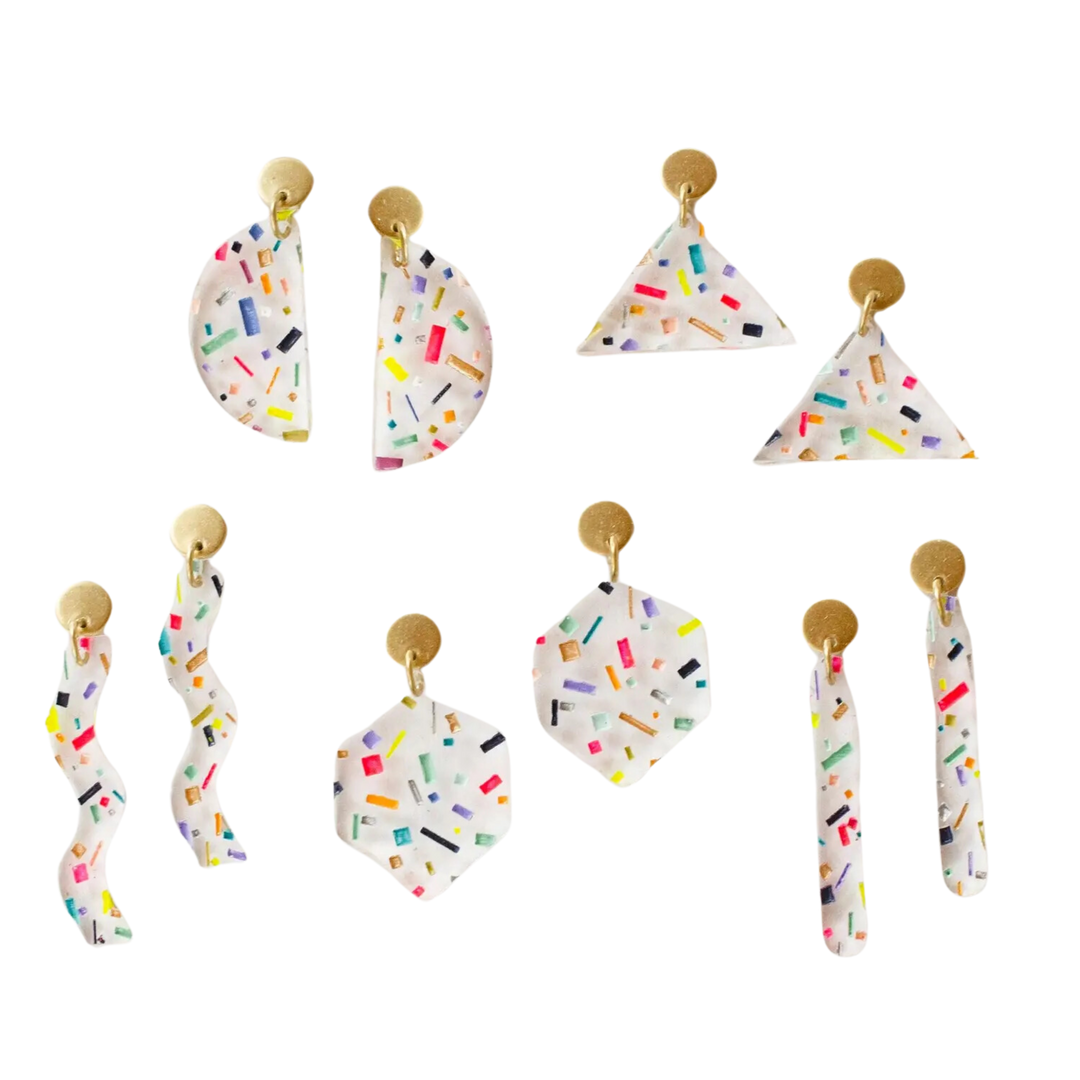 Confetti Lucite Earrings