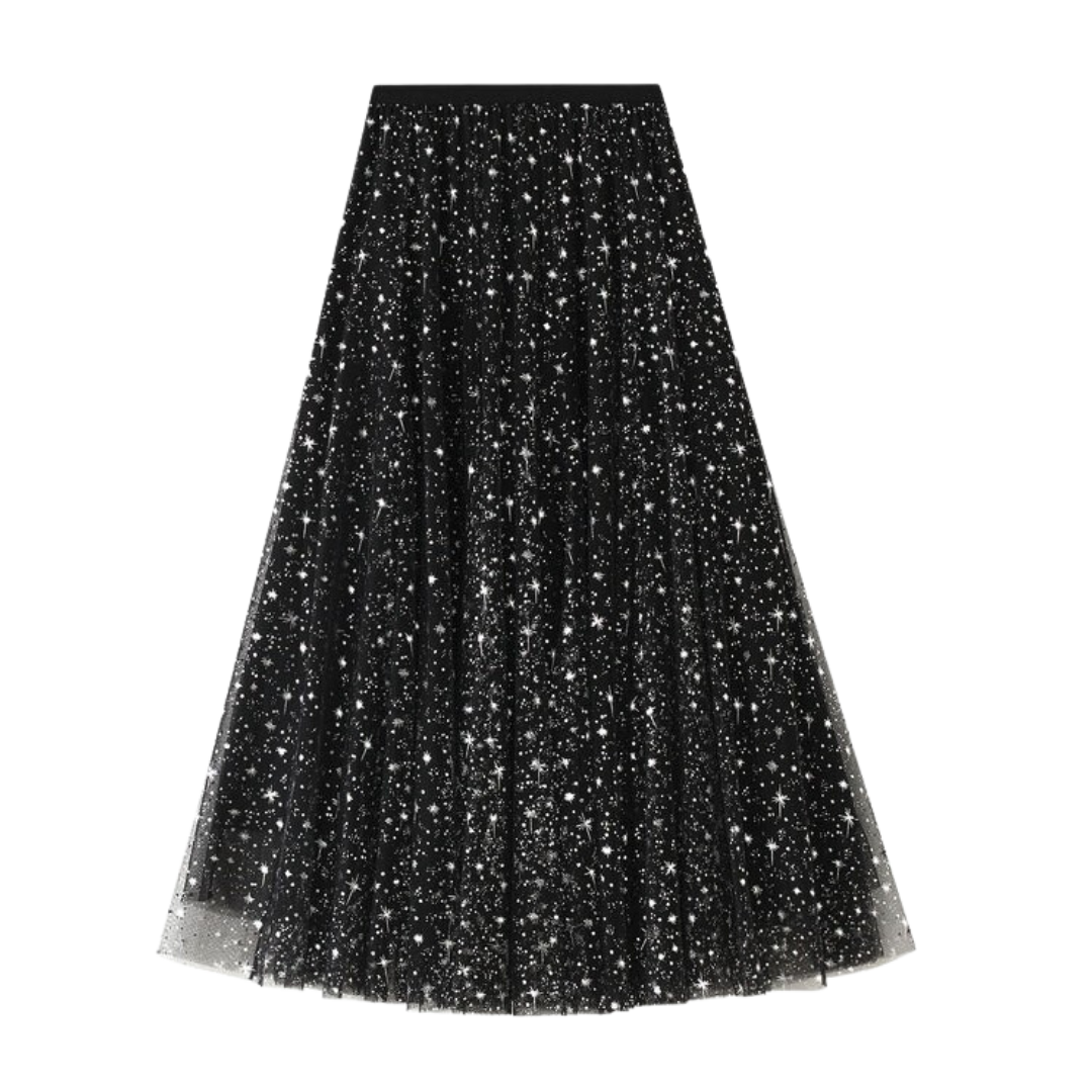 Star Sparkles Midi Skirt