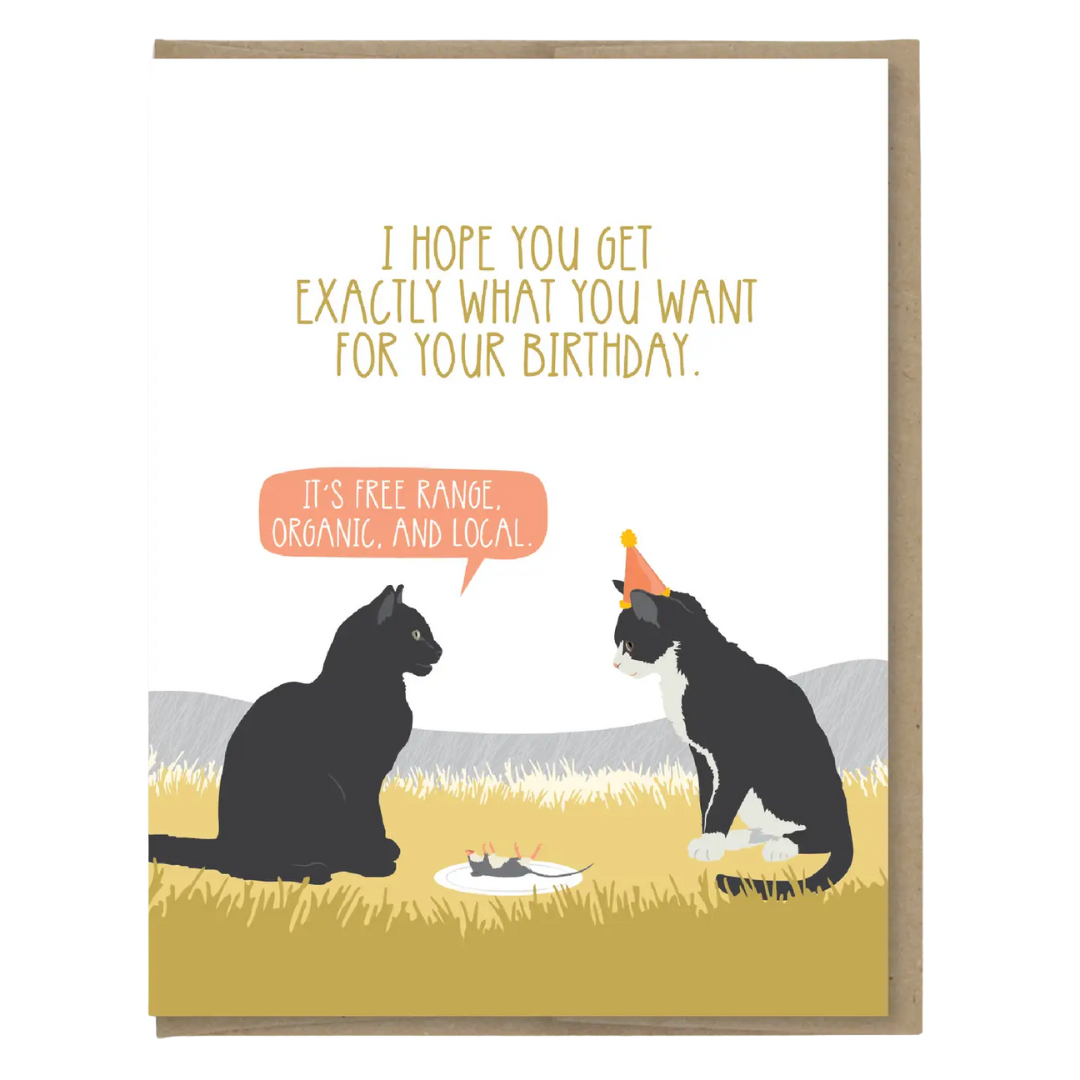 Organic Mouse Birthday Card