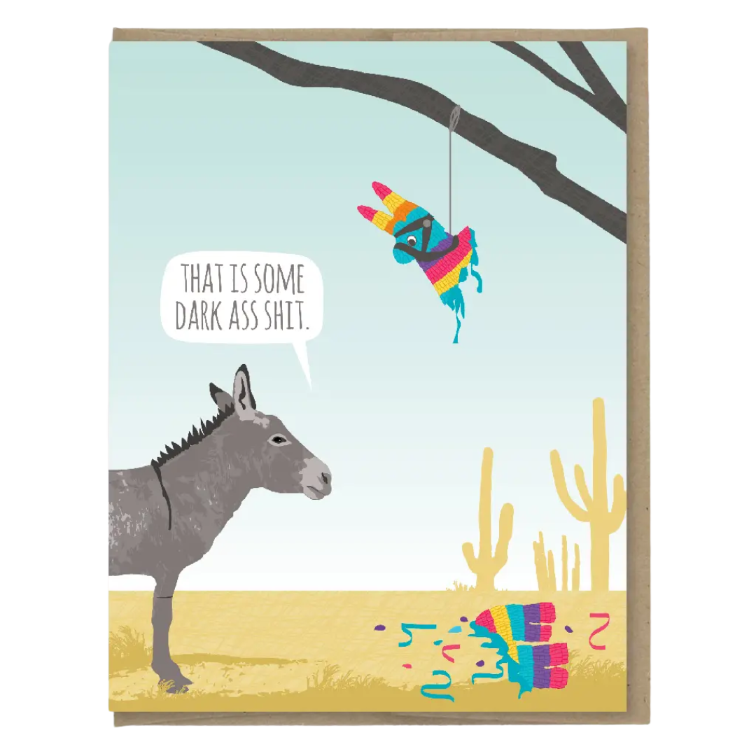 Donkey Pinata Birthday Card