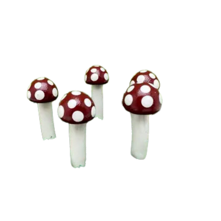 Fairy Garden Mushroom Plant Pick