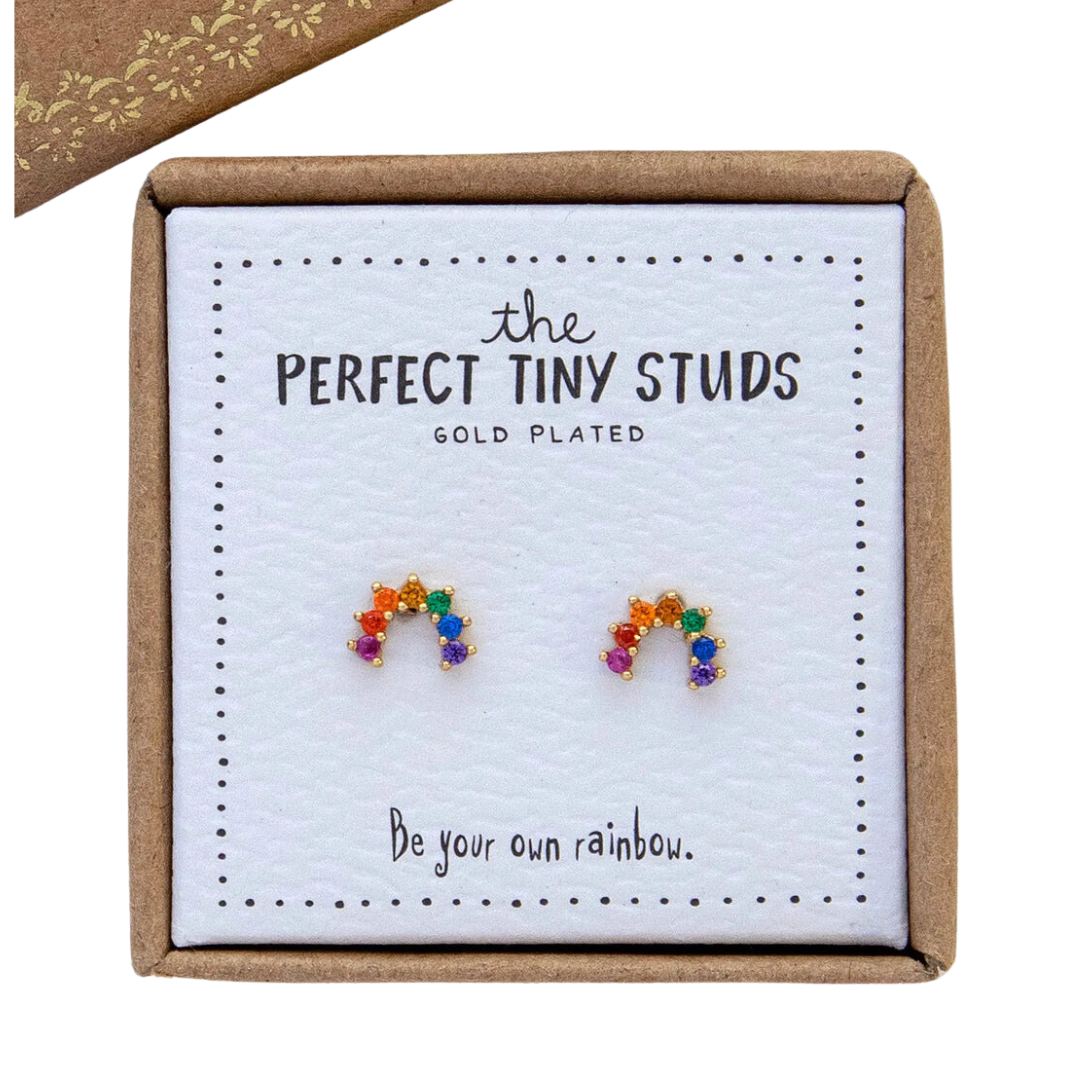 Rainbow Perfect Tiny Stud Earrings