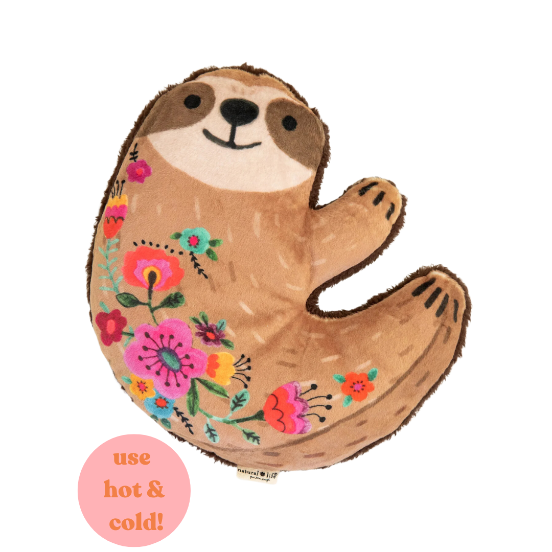 Sloth Sherpa Neck Microwavable Heating Pad