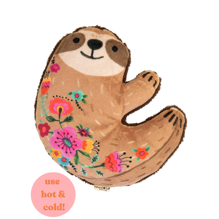 Sloth Sherpa Neck Microwavable Heating Pad