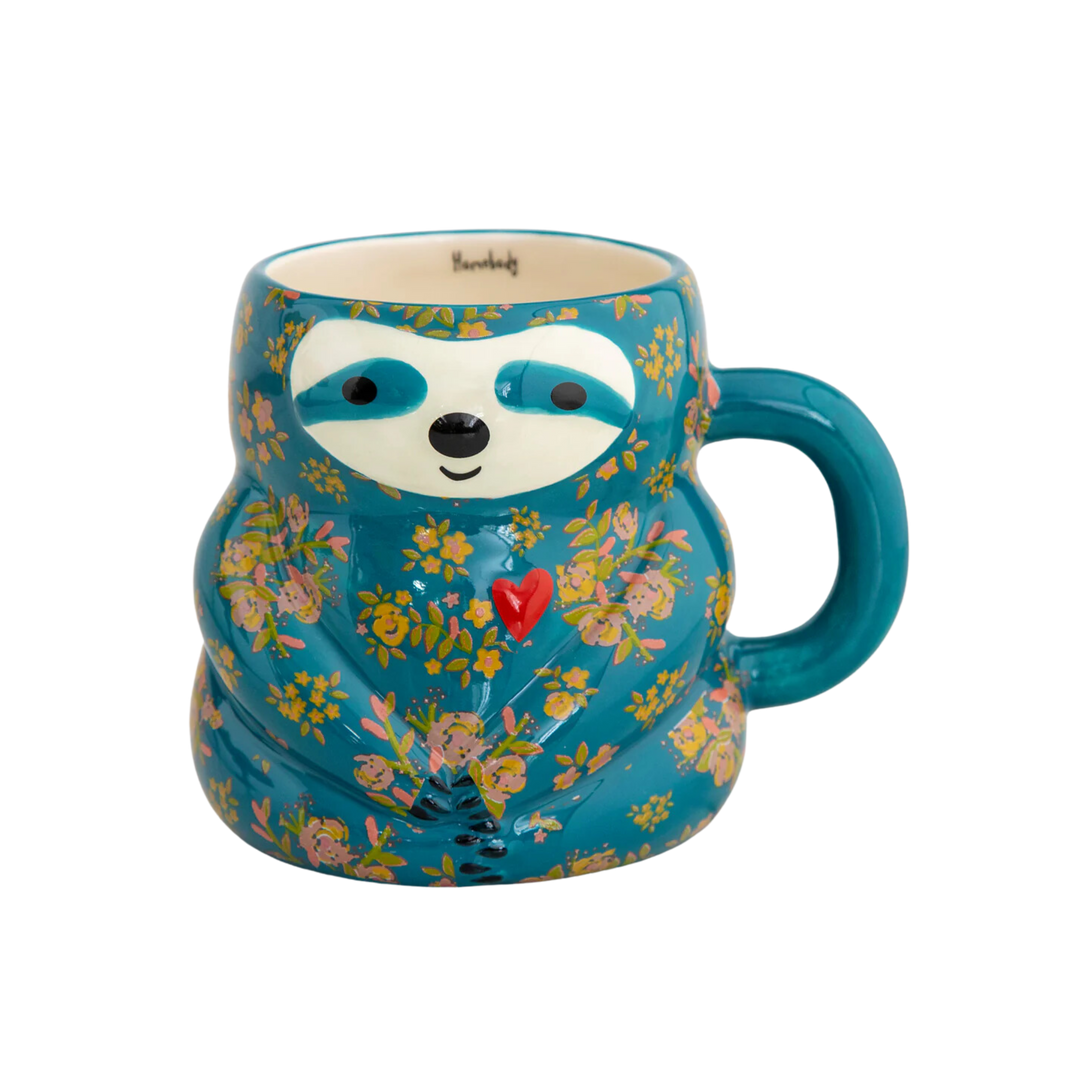 Folk Art Coffee Mug - Sylvia the Sloth