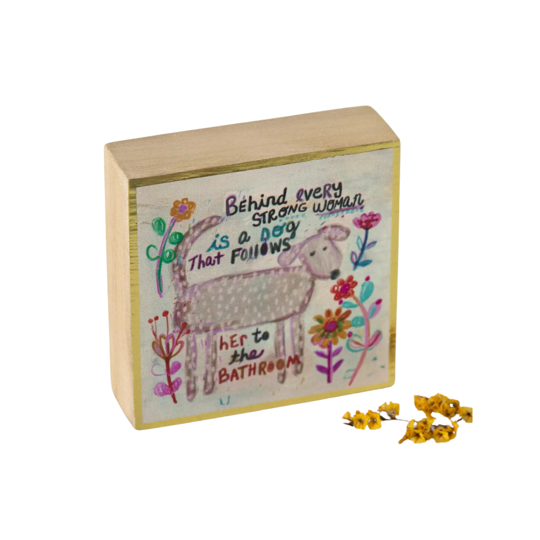 Tiny Block Keepsake - Behind Every Strong Woman