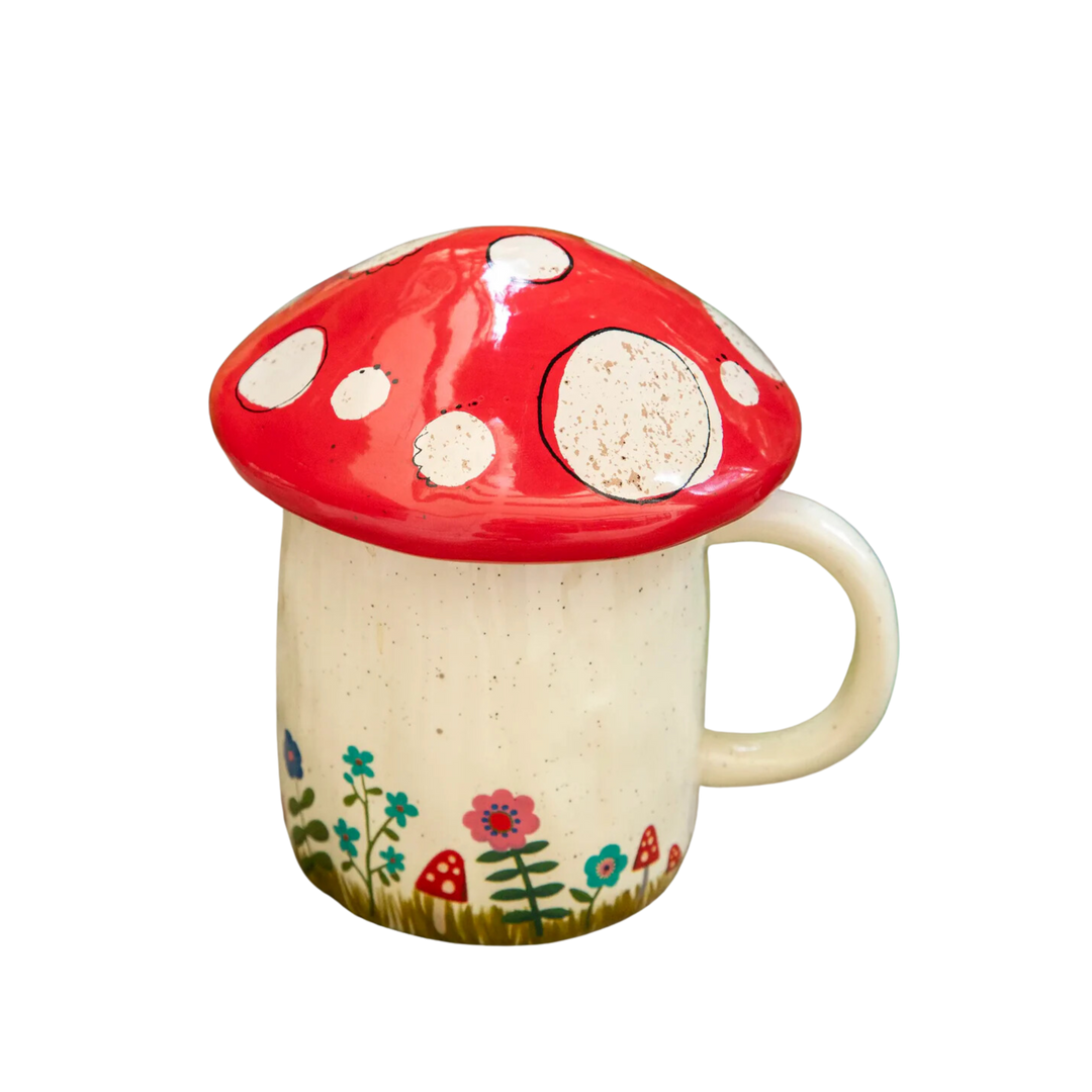 Lidded Mug - Mushroom