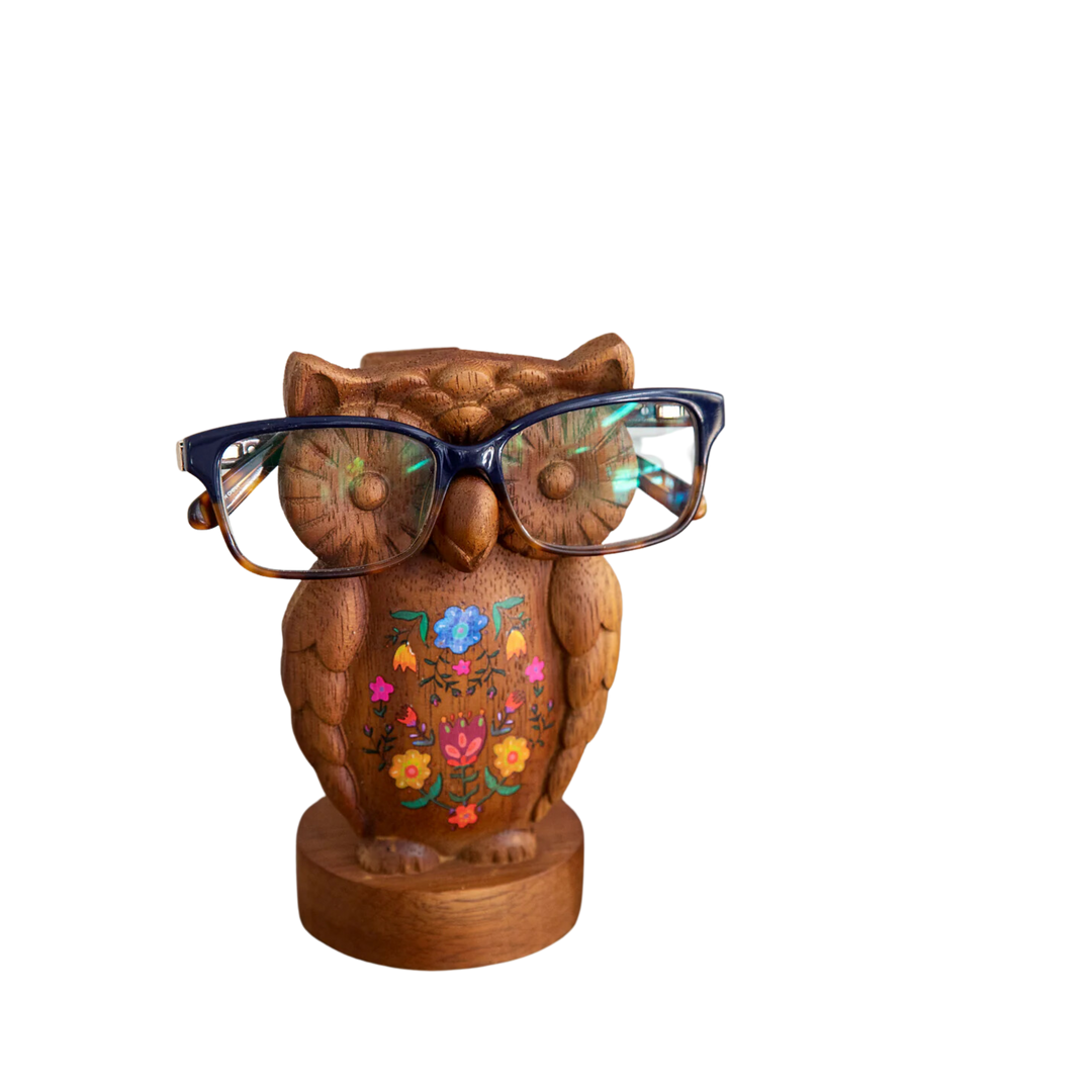 Eyeglass Holder Stand - Owl