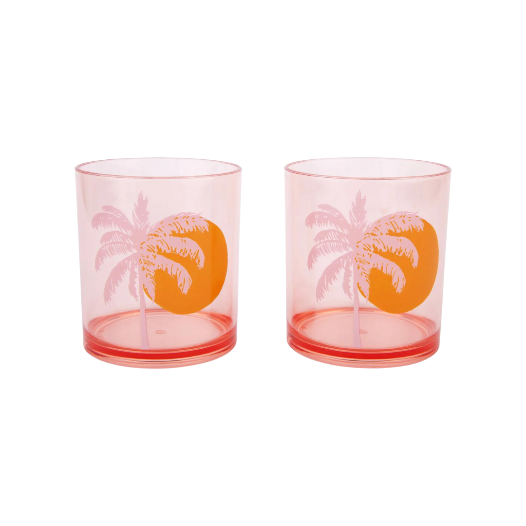 Desert Palms Poolside Tumbler - Set of 2