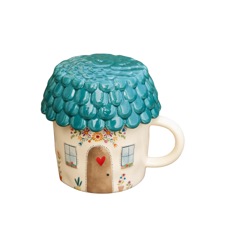 Lidded Mug - Cottage